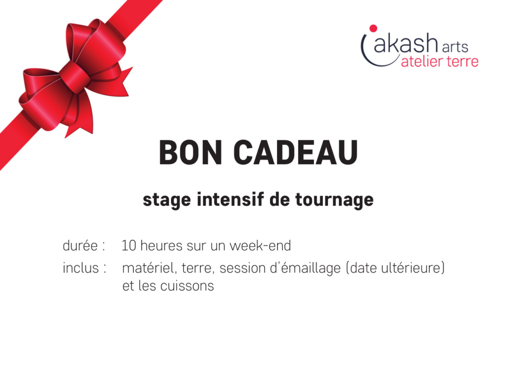 poterie bon cadeau stage de tournage sur un week-end chez Akash Arts