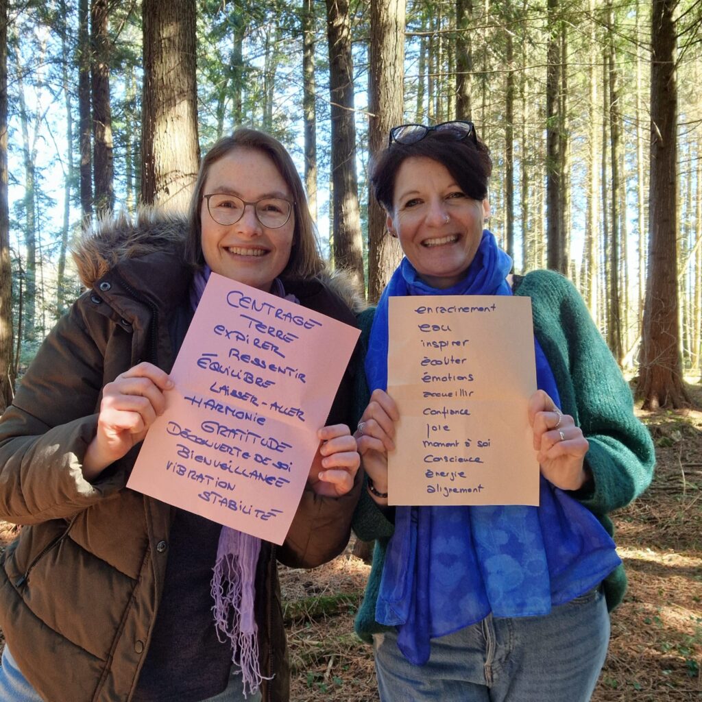 atelier ancrage, Sonia et Joëlle